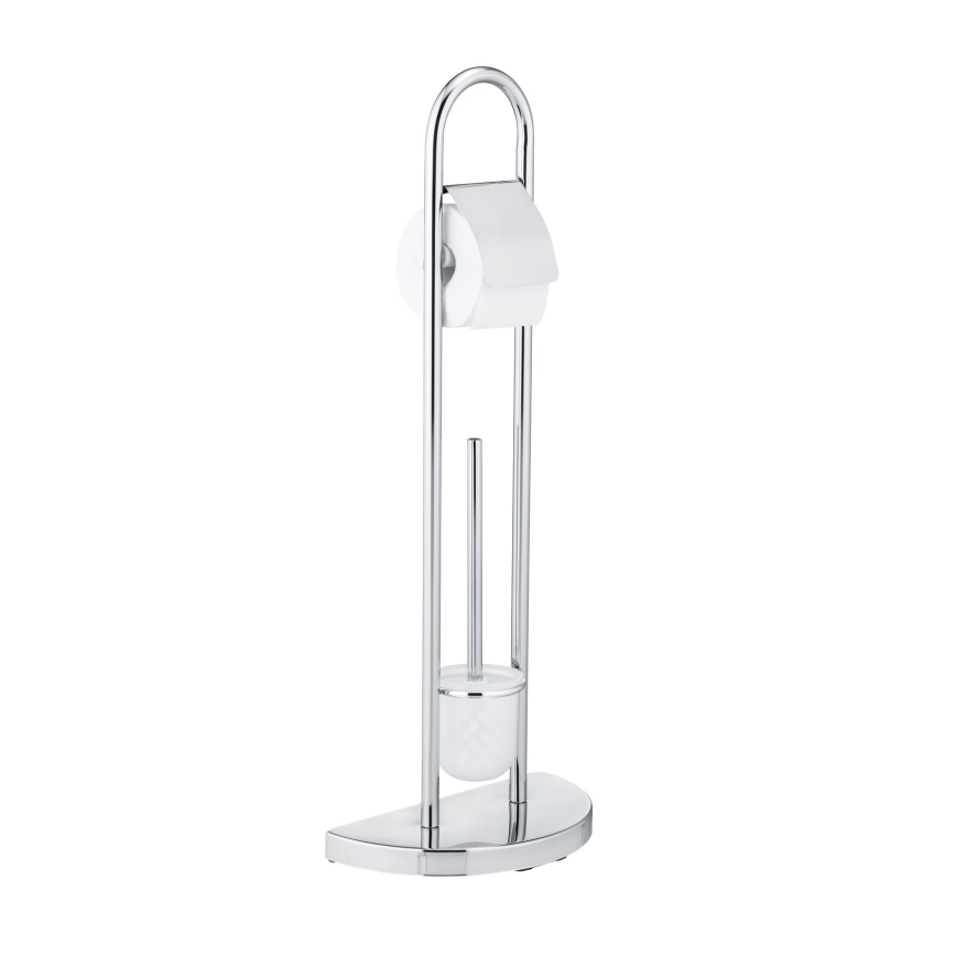WENKO 16608100 - WC-borstel COSENZA 33x84 cm glanzend chroom/satijn