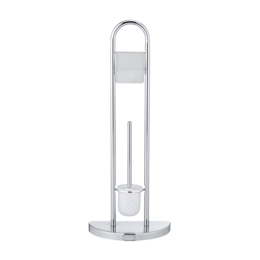 WENKO 16608100 - WC-borstel COSENZA 33x84 cm glanzend chroom/satijn