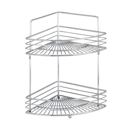 WENKO 16821100 - Hoekrek MILANO 31,5x37 cm glanzend chroom