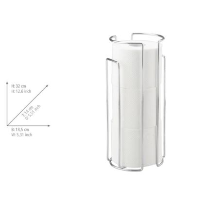 WENKO 16825100 - Porte-rouleau de papier toilette MILANO 13,5x32 cm chromé brillant
