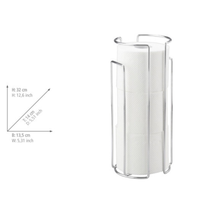 WENKO 16825100 - Toiletrolhouder MILANO 13,5x32 cm glanzend chroom