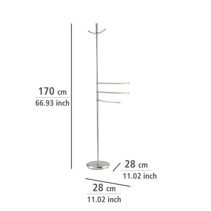 WENKO 16827100 - Support ADIAMO 28x170 cm argenté