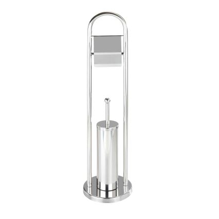 WENKO 16993100 - Ensemble WC VASTO 22x81 cm inox/argenté