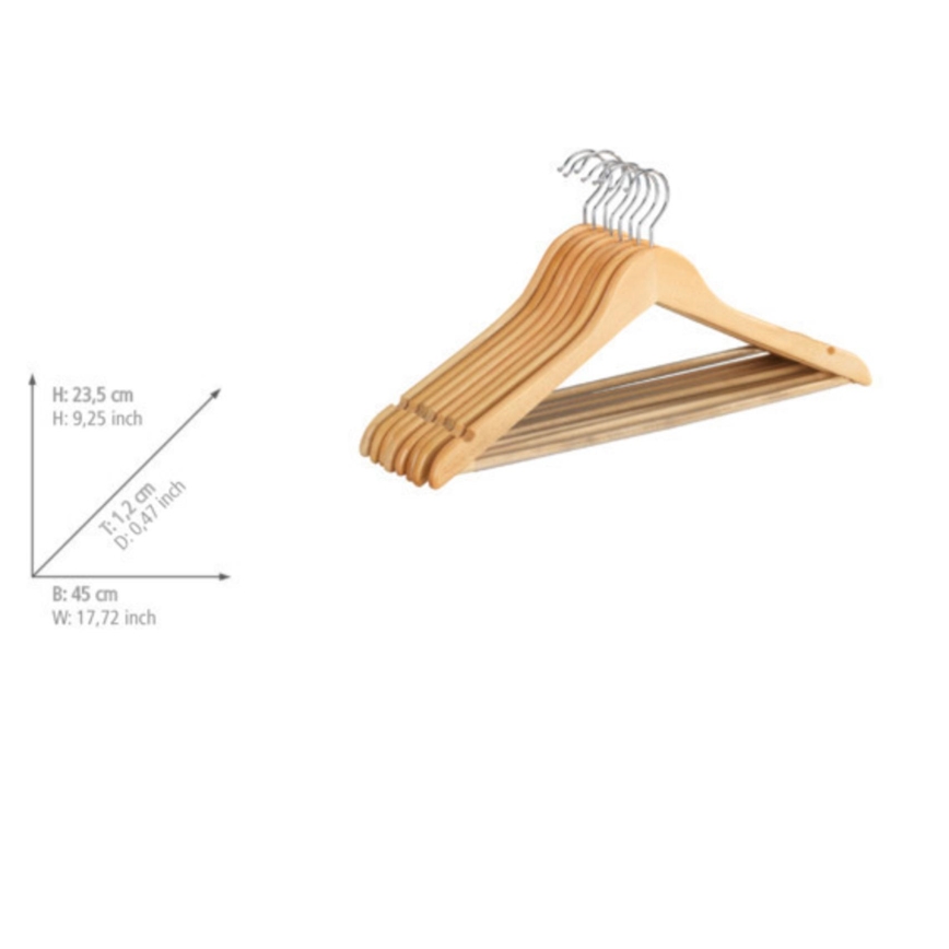 WENKO 17219008100 - Cintres ECO 45x23,5 cm marron