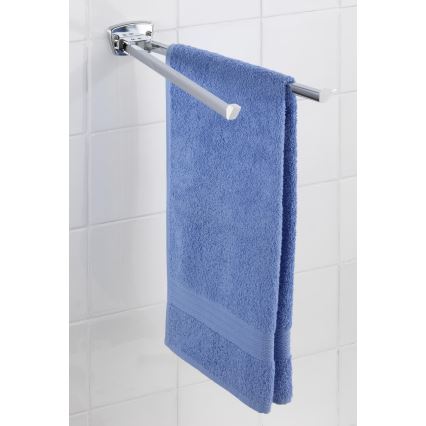 WENKO 17875100 - Porte-serviettes BASIC 42 x 8 cm en acier inoxydable, finition argentée