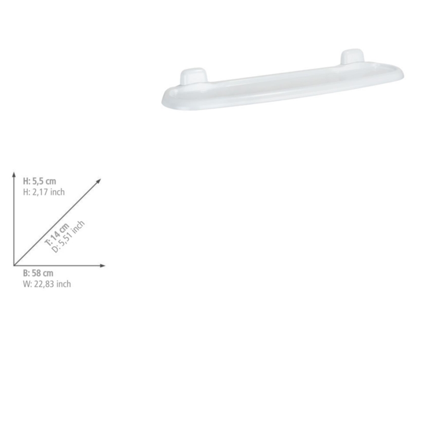 WENKO 17943100 - Étagère PURE 58 x 14 cm blanche