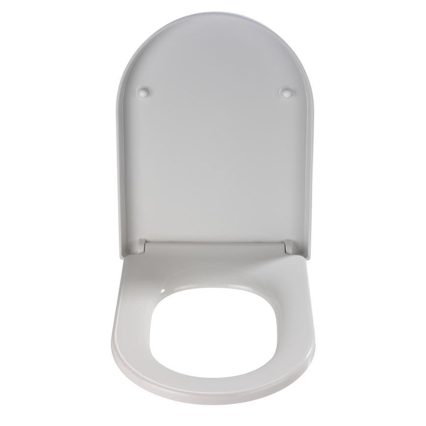 WENKO 18396100-WC WC-bril PALMA 46,5x35,7 cm wit/zilver