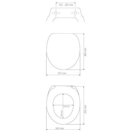 WENKO 18396100-WC WC-bril PALMA 46,5x35,7 cm wit/zilver