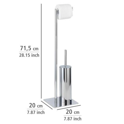 WENKO 18562100 - Brosse WC RECCO 20x71,5 cm chrome brillant