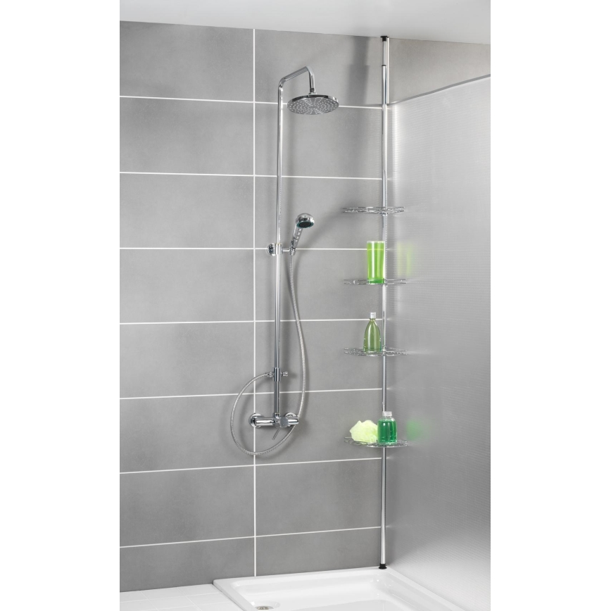 WENKO 18596100 - Élément d'angle PREA 28x200 cm en acier inoxydable, finition chromée brillante
