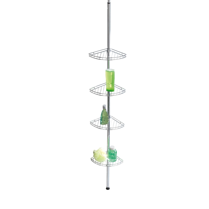 WENKO 18596100 - Élément d'angle PREA 28x200 cm en acier inoxydable, finition chromée brillante