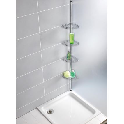 WENKO 18596100 - Hoekelement PREA 28x200 cm RVS/glanzend chroom