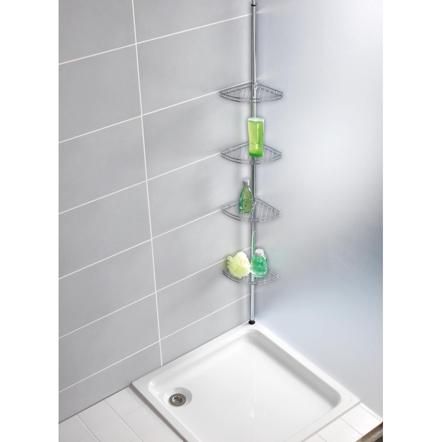 WENKO 18596100 - Hoekelement PREA 28x200 cm RVS/glanzend chroom