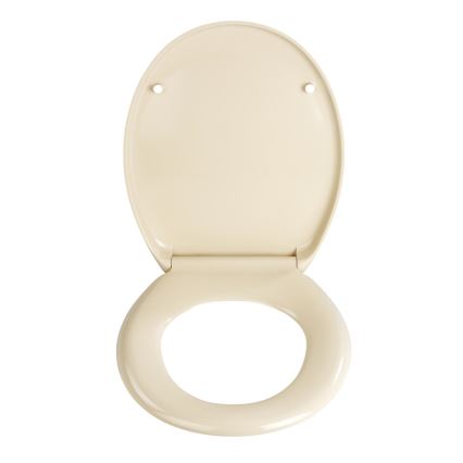 WENKO 18760100-WC Abattant WC OTTANA 37,5 x 44,5 cm beige/argenté