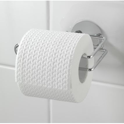 WENKO 18774100-Toiletpapierhouder TURBO-LOC ROND STAAL 14x9 cm chroom