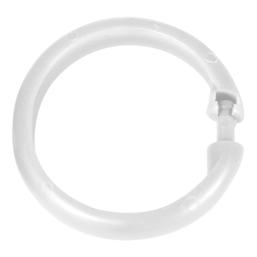 WENKO 19194100 - Anneaux pour rideau de douche LYGE 6x6 cm blancs