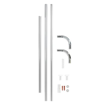 WENKO 19215100 - Support de barre UNIVERSAL 2x2 cm chrome/blanc