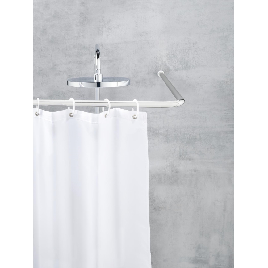 WENKO 19215100 - Support de barre UNIVERSAL 2x2 cm chrome/blanc