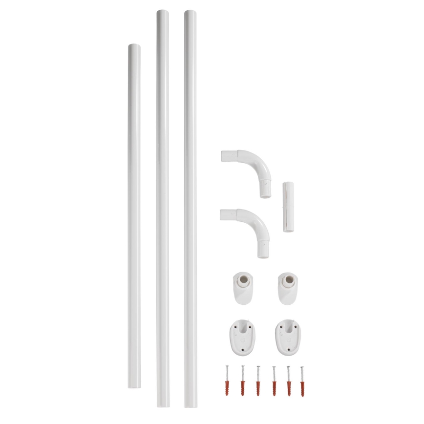 WENKO 19216100 - Support pour barre UNIVERSAL 2,5 x 2,5 cm, blanc