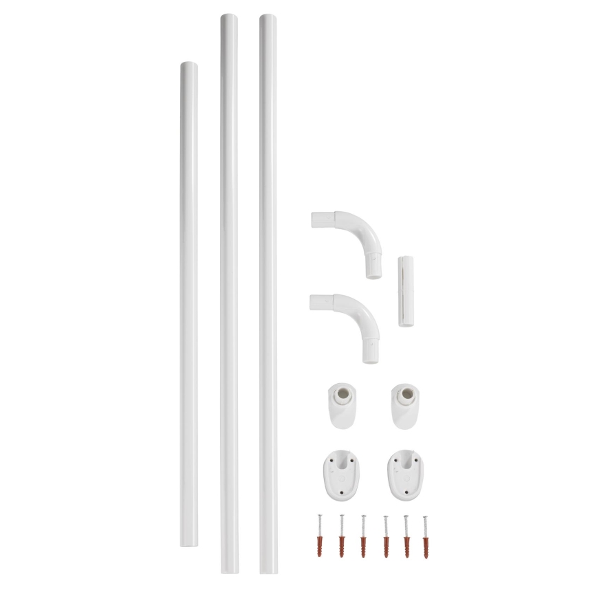 WENKO 19216100 - Support pour barre UNIVERSAL 2,5 x 2,5 cm, blanc