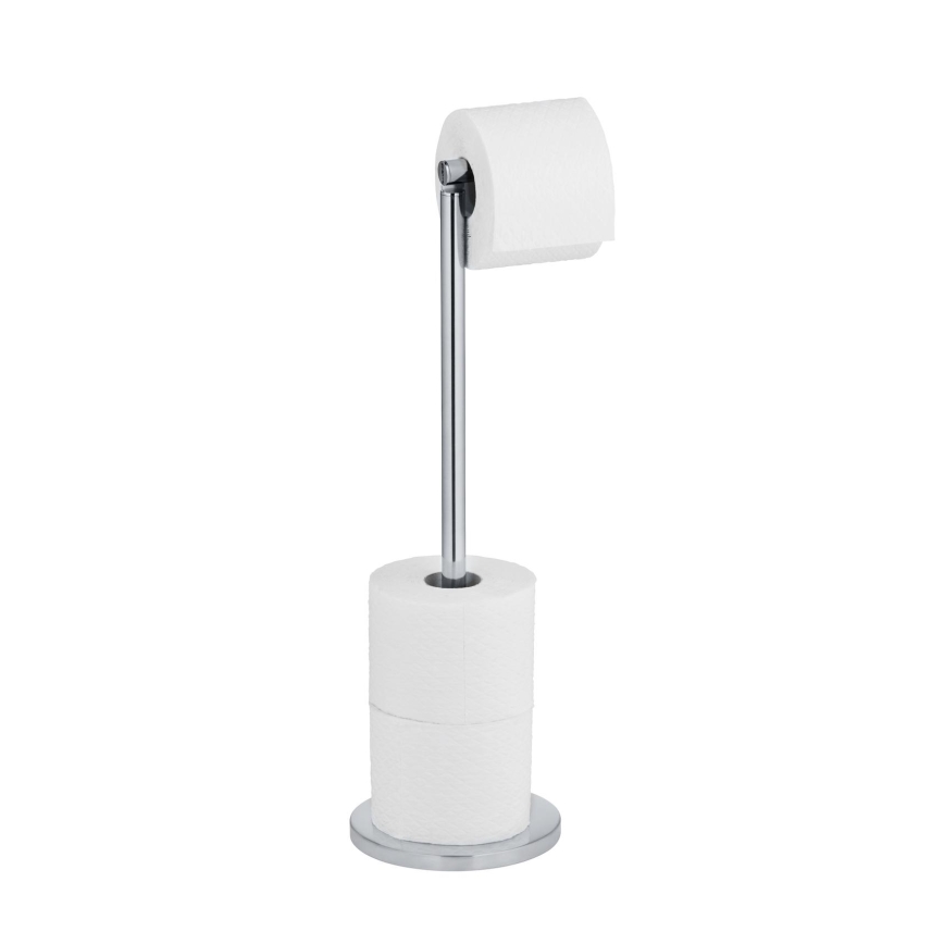 WENKO 19637100 - Porte-rouleau de papier toilette 21x55 cm inox/argenté