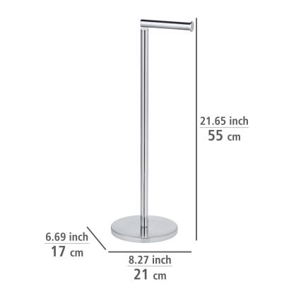 WENKO 19637100 - Toiletpapierhouder 21x55 cm RVS/zilver
