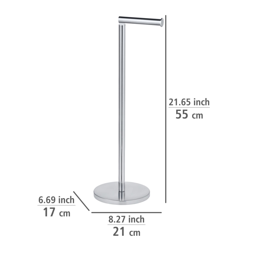 WENKO 19637100 - Toiletpapierhouder 21x55 cm RVS/zilver