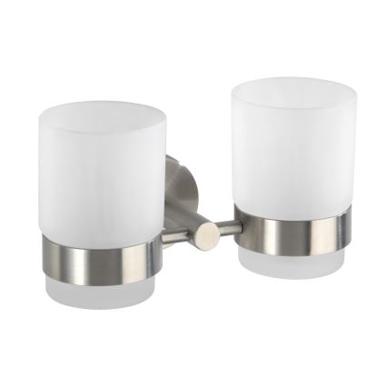 WENKO 19638100 - Tandenborstelhouder BOSIO MATT 17,5x9,5 cm RVS/zilver