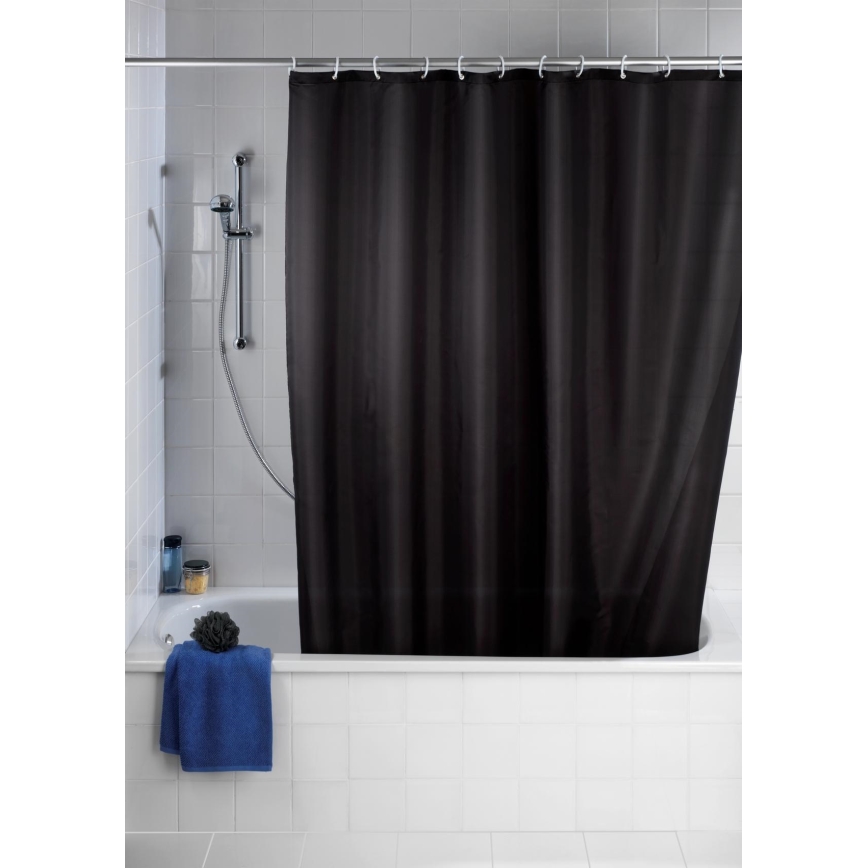 WENKO 20043100 - Rideau de douche 180x200 cm noir