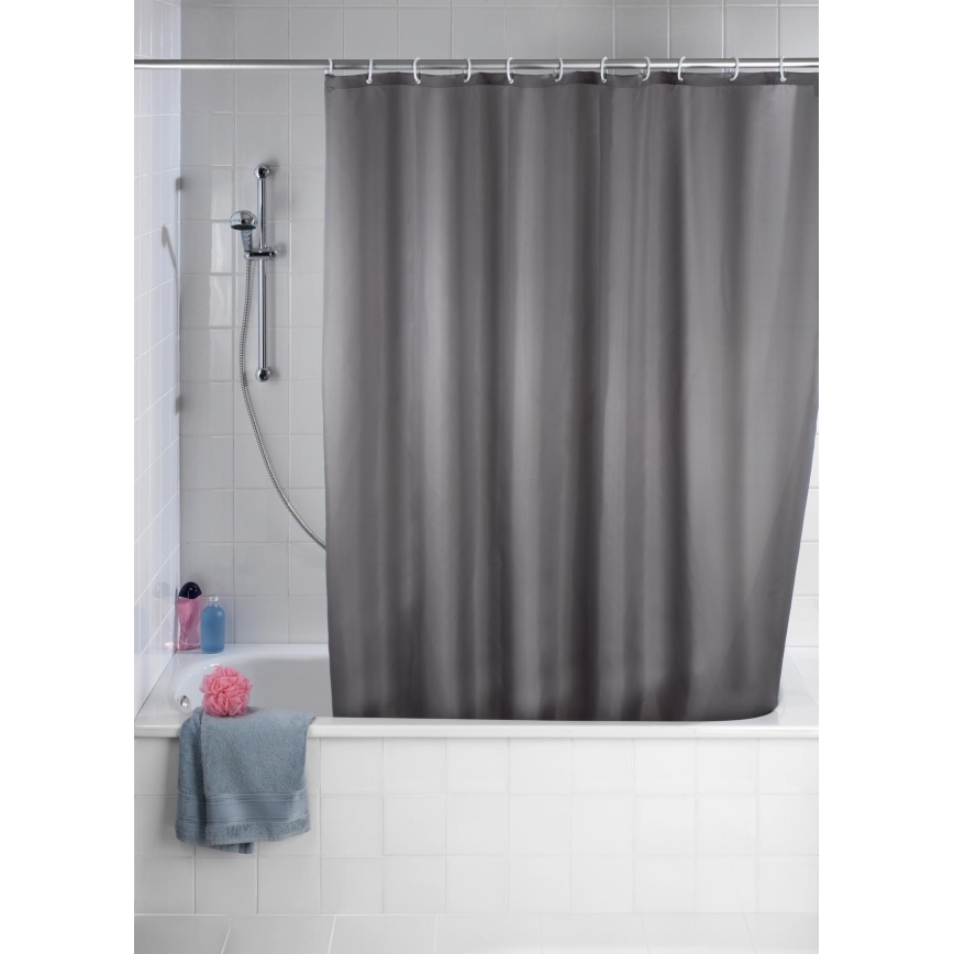 WENKO 20044100 - Rideau de douche 180x200 cm gris