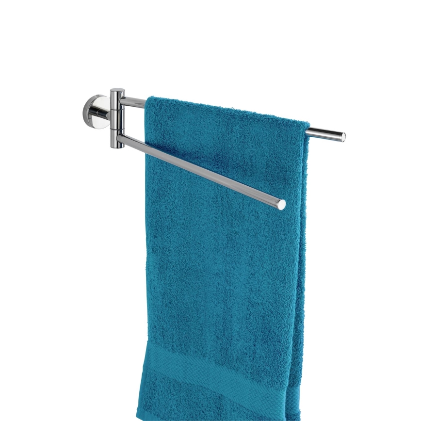 WENKO 20213100 - Handdoekhouder BOSIO SHINE 43x9 cm roestvrij staal/zilver