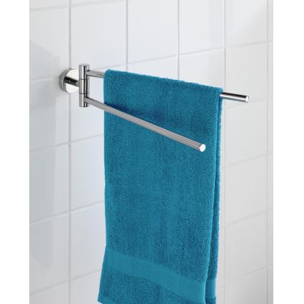 WENKO 20213100 - Handdoekhouder BOSIO SHINE 43x9 cm roestvrij staal/zilver