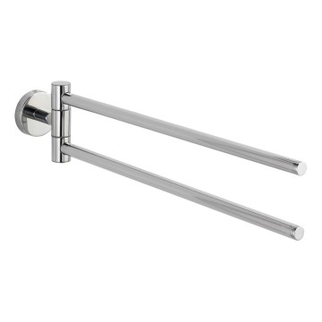 WENKO 20213100 - Porte-serviettes BOSIO SHINE 43 x 9 cm en acier inoxydable, finition argentée