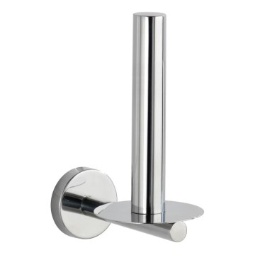 WENKO 20218100 - Toiletrolhouder BOSIO SHINE 8x12,5 cm roestvrij staal/zilver
