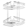 WENKO 20412100-Étagère d'angle PREMIUM en acier inoxydable 26,5x27,5 cm inox/argenté