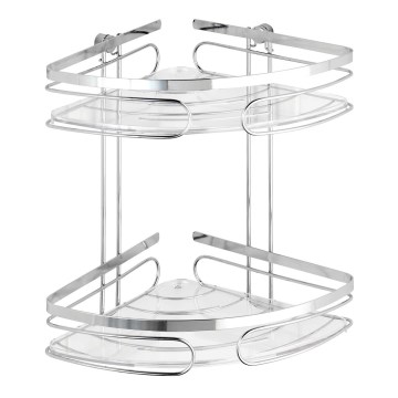 WENKO 20412100-Hoekplank PREMIUM RVS 26,5x27,5 cm roestvrij staal/zilver