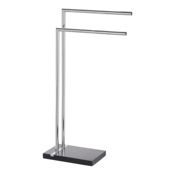 WENKO 20461100 - Handdoekenhouder NOBLE 45,5x82 cm chroom/zwart