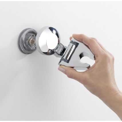 WENKO 20619100-Support de douche FIORINA 6x9 cm chrome poli