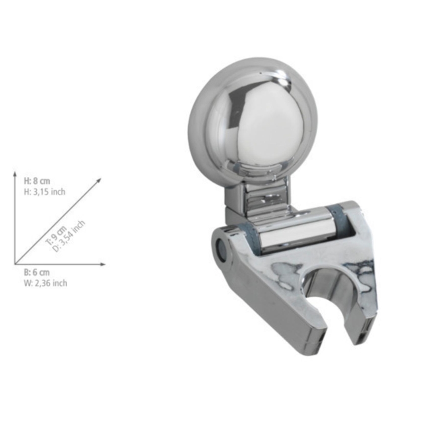 WENKO 20619100-Support de douche FIORINA 6x9 cm chrome poli