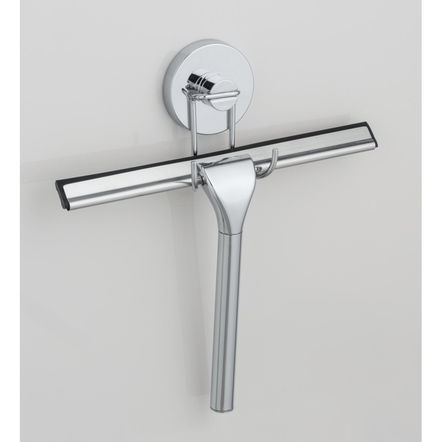 WENKO 20877100 - Trekker VACUUM-LOC ROND STAAL 24,5 x 25 cm roestvrij staal / glanzend chroom / zilverkleurig