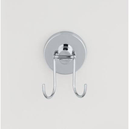 WENKO 20877100 - Trekker VACUUM-LOC ROND STAAL 24,5 x 25 cm roestvrij staal / glanzend chroom / zilverkleurig