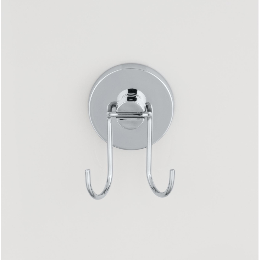 WENKO 20877100 - Trekker VACUUM-LOC ROND STAAL 24,5 x 25 cm roestvrij staal / glanzend chroom / zilverkleurig