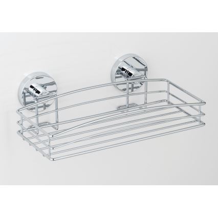 WENKO 20883100 - VACUUM-LOC ronde plank, staal, 26 x 15,3 cm, glanzend chroom