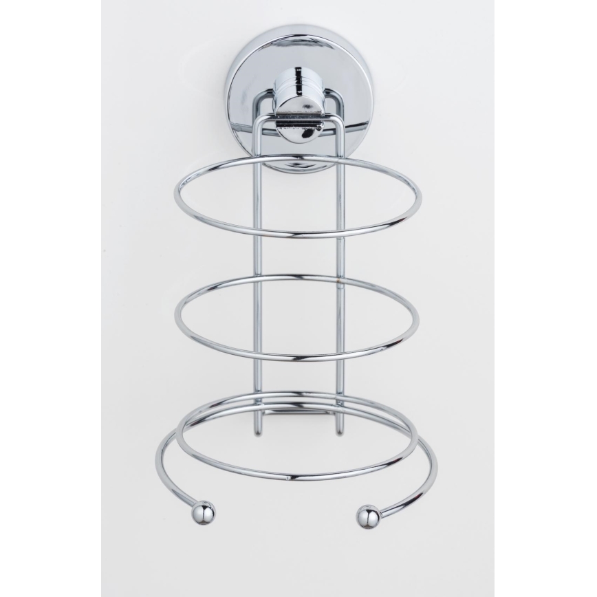 WENKO 20896100-Föhnhouder VACUUM-LOC MILAZZO 12x17 cm glanzend chroom