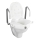 WENKO 20924100-Abattant WC SECURA 55x47,5 cm blanc/argenté