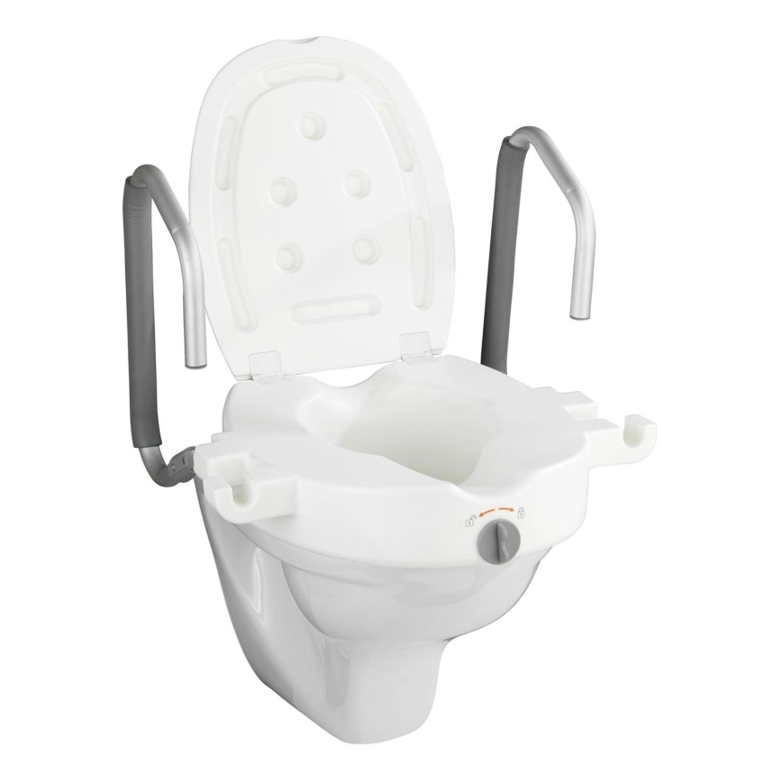 WENKO 20924100-Toiletbril SECURA 55x47,5 cm wit/zilver