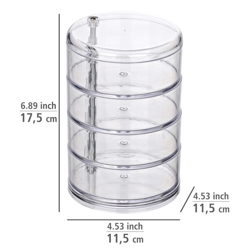 WENKO 20990100 - Organizer TOWER 11,5x17,5 cm transparant