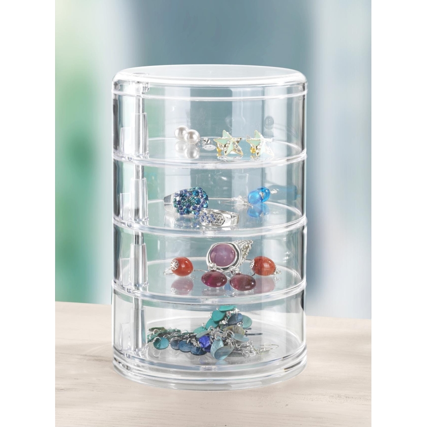WENKO 20990100 - Organizer TOWER 11,5x17,5 cm transparant