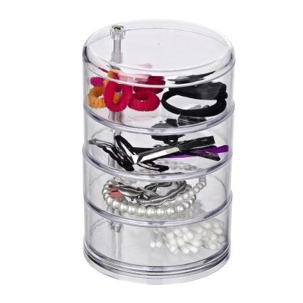 WENKO 20990100 - Organizer TOWER 11,5x17,5 cm transparant