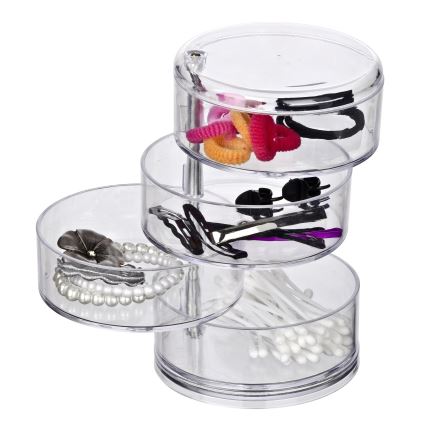 WENKO 20990100 - Organizer TOWER 11,5x17,5 cm transparant